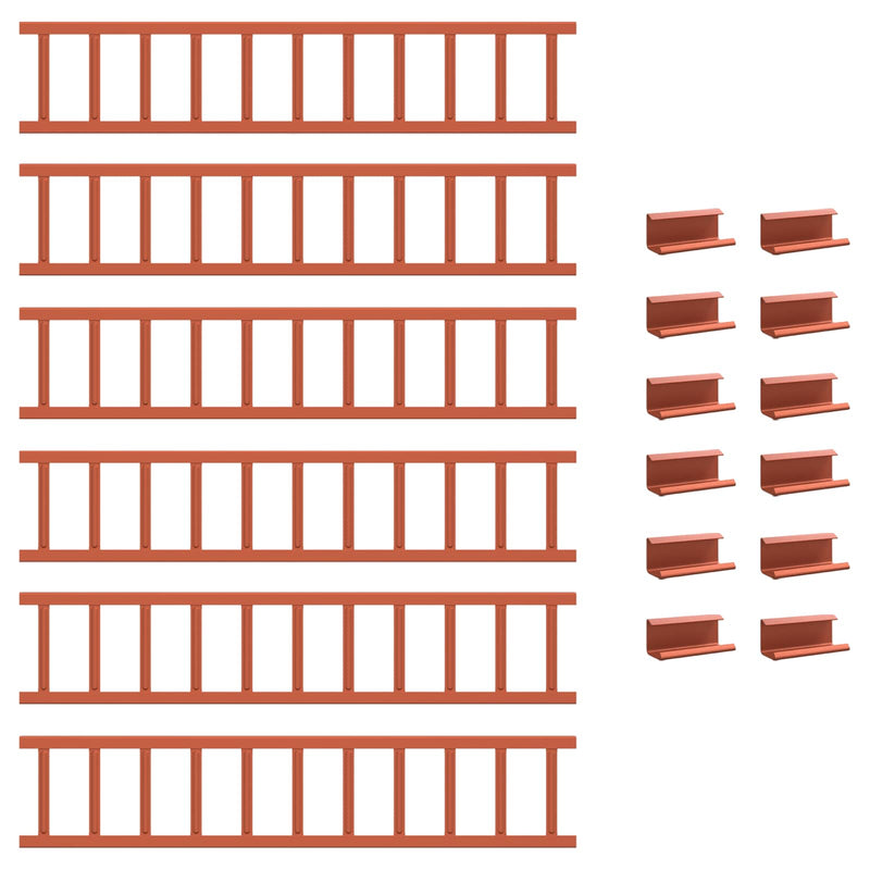 Load image into Gallery viewer, Vidaxl dak sneeuwbeugel rood 600 x 2,5 x 20 cm staal

