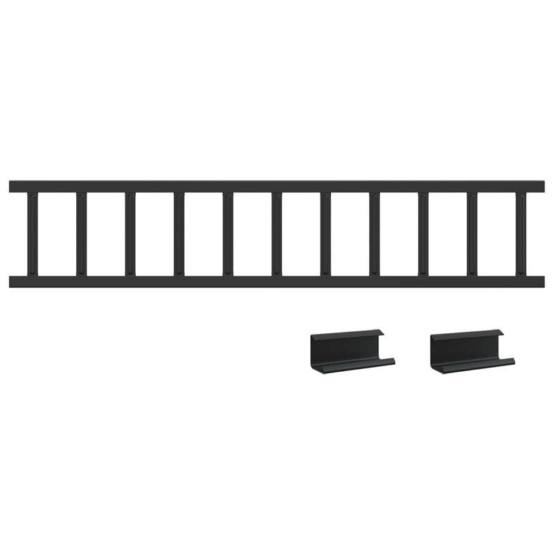 Load image into Gallery viewer, Vidaxl dak sneeuwbeugel zwart 100 x 2,5 x 20 cm staal
