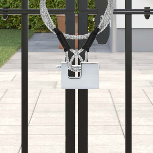 Vidaxl hangslot 6 pcs zilver 7 x 1,9 x 5 cm ijzer