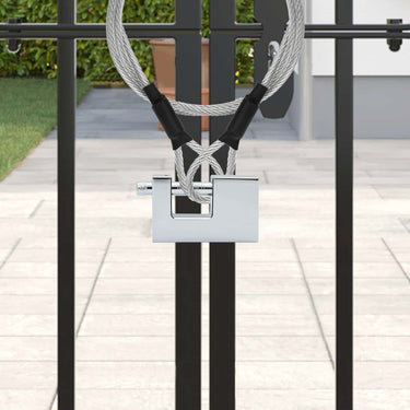 Vidaxl hangslot 12 pcs zilver 8,7 x 1,9 x 5,5 cm ijzer