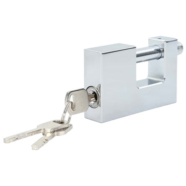 Vidaxl hangslot 12 pcs zilver 8,7 x 1,9 x 5,5 cm ijzer