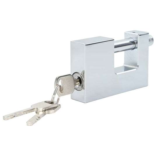 Vidaxl hangslot 12 pcs zilver 8,7 x 1,9 x 5,5 cm ijzer