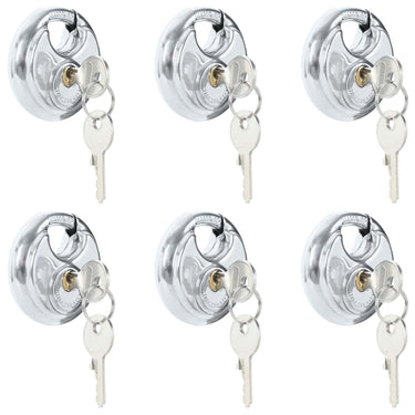 Vidaxl discusloten met sleutels 6 pcs zilver 6 x 2.3 x 6 cm