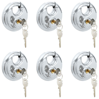 Vidaxl discusloten met sleutels 6 pcs zilver 8 x 2.8 x 8 cm