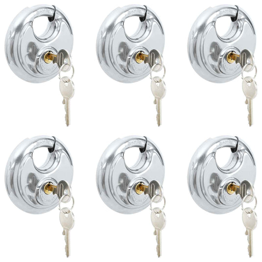 Vidaxl discusloten met sleutels 6 pcs zilver 9 x 2.8 x 9 cm