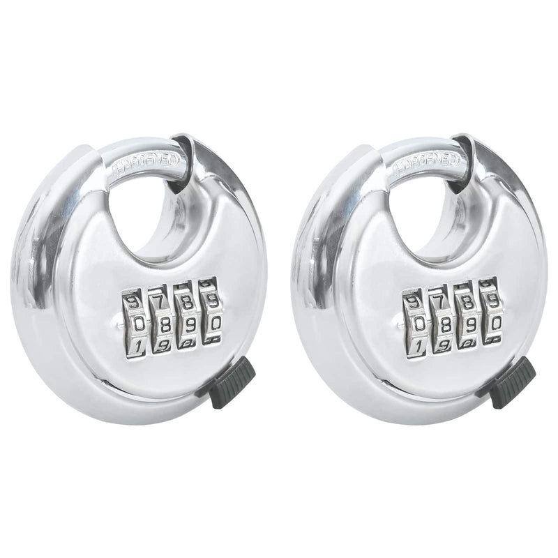Load image into Gallery viewer, Vidaxl discusloten met sleutels 2 pcs zilver 7 x 2,3 x 7 cm
