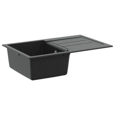 Vidaxl wasbak zwart 780 x 500 mm 80% kwarts en 20% hars