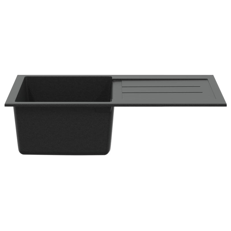 Load image into Gallery viewer, Vidaxl wasbak zwart 780 x 500 mm 80% kwarts en 20% hars
