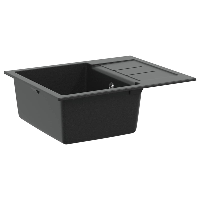 Load image into Gallery viewer, Vidaxl wasbak zwart 620 x 500 mm 80% kwarts en 20% hars
