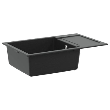 Vidaxl wasbak zwart 780 x 500 mm 80% kwarts en 20% hars