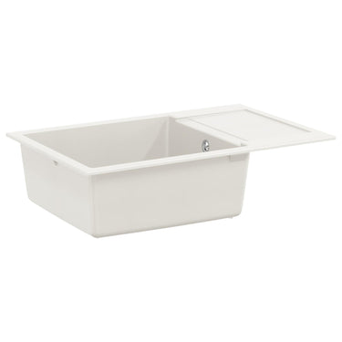Vidaxl wasbak wit 780 x 500 mm 80% kwarts en 20% hars