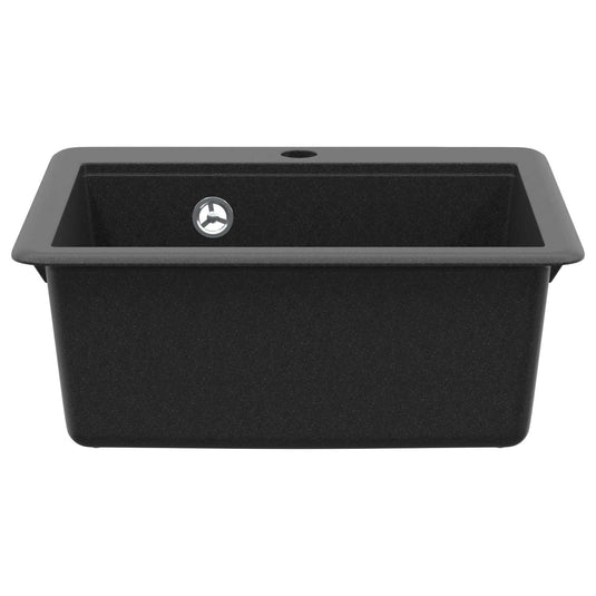 Vidaxl wasbak zwart 470 x 440 mm graniet