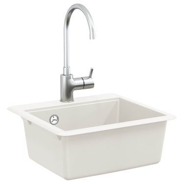 Vidaxl wasbak wit 470 x 440 mm graniet