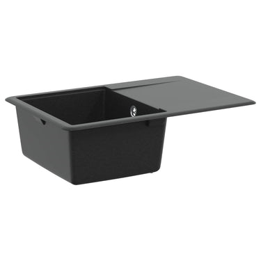 Vidaxl wasbak zwart 670 x 460 mm graniet