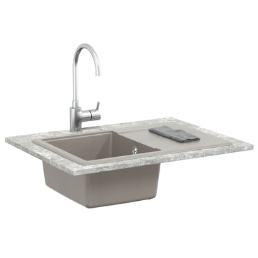 Vidaxl wasbak grijs 670 x 460 mm 80% kwarts en 20% hars
