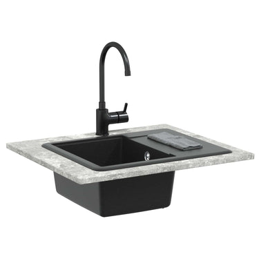 Vidaxl wasbak zwart 560 x 460 mm 80% kwarts en 20% hars