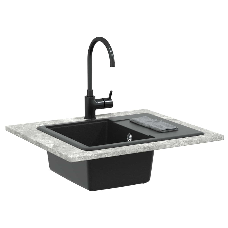 Load image into Gallery viewer, Vidaxl wasbak zwart 560 x 460 mm 80% kwarts en 20% hars
