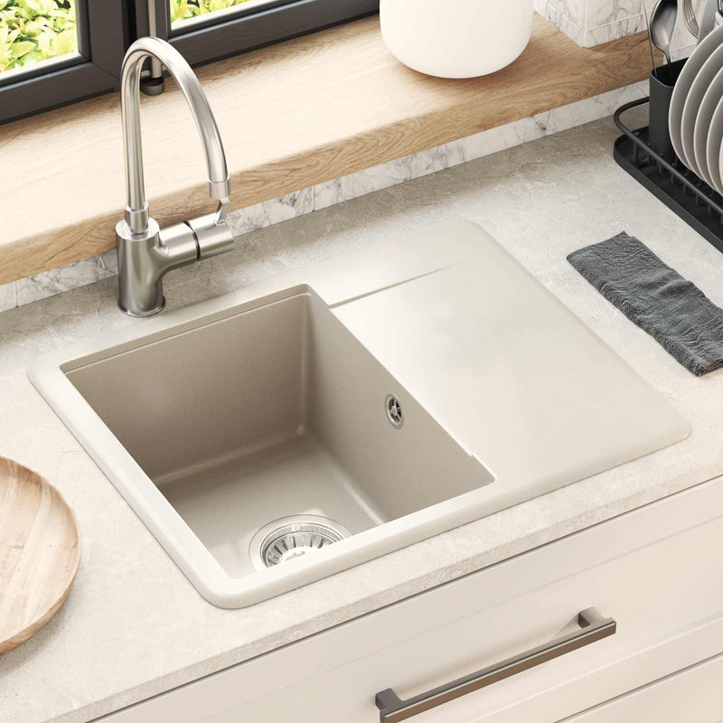 Load image into Gallery viewer, Vidaxl wasbak 80% kwarts en 20% hars 560 x 460 mm beige
