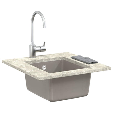 Vidaxl wasbak grijs 370 x 460 mm 80% kwarts en 20% hars