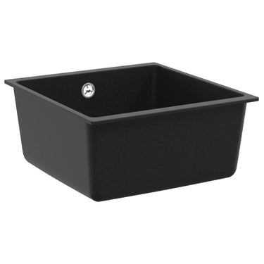 Vidaxl wasbak zwart 430 x 460 mm 80% kwarts en 20% hars