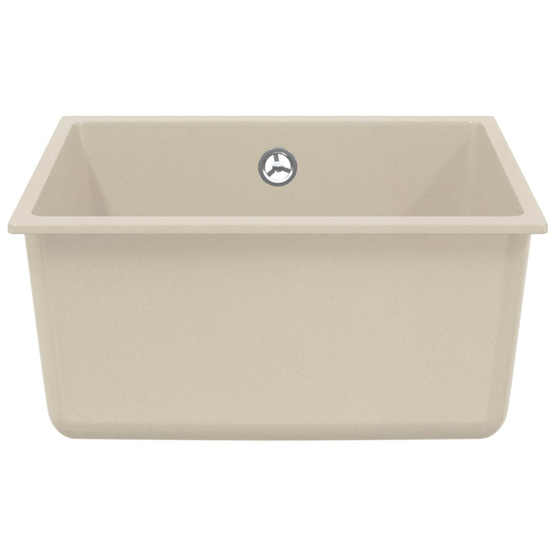 Load image into Gallery viewer, Vidaxl wasbak beige 430 x 460 mm 80% kwarts en 20% hars
