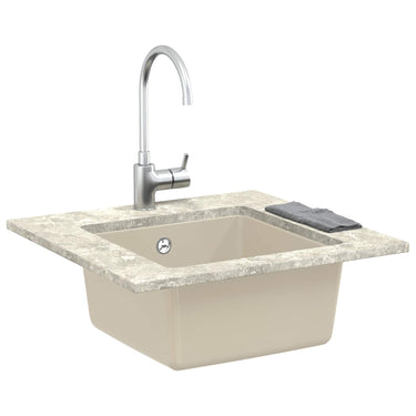 Vidaxl wasbak beige 430 x 460 mm 80% kwarts en 20% hars