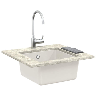Vidaxl wasbak wit 430 x 460 mm 80% kwarts en 20% hars