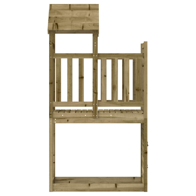 Load image into Gallery viewer, Vidaxl speeltoren bruin 53 x 110,5 x 214 cm massief geïmpregneerd hout
