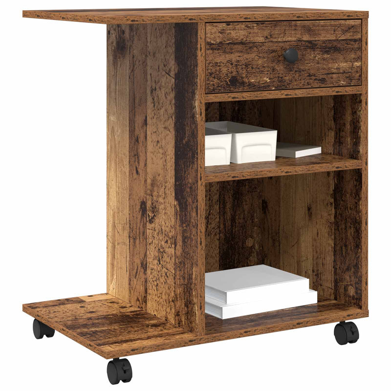 Load image into Gallery viewer, Vidaxl printerstand met lade oudhout 60 x 40 x 68.5 cm bewerkt hout
