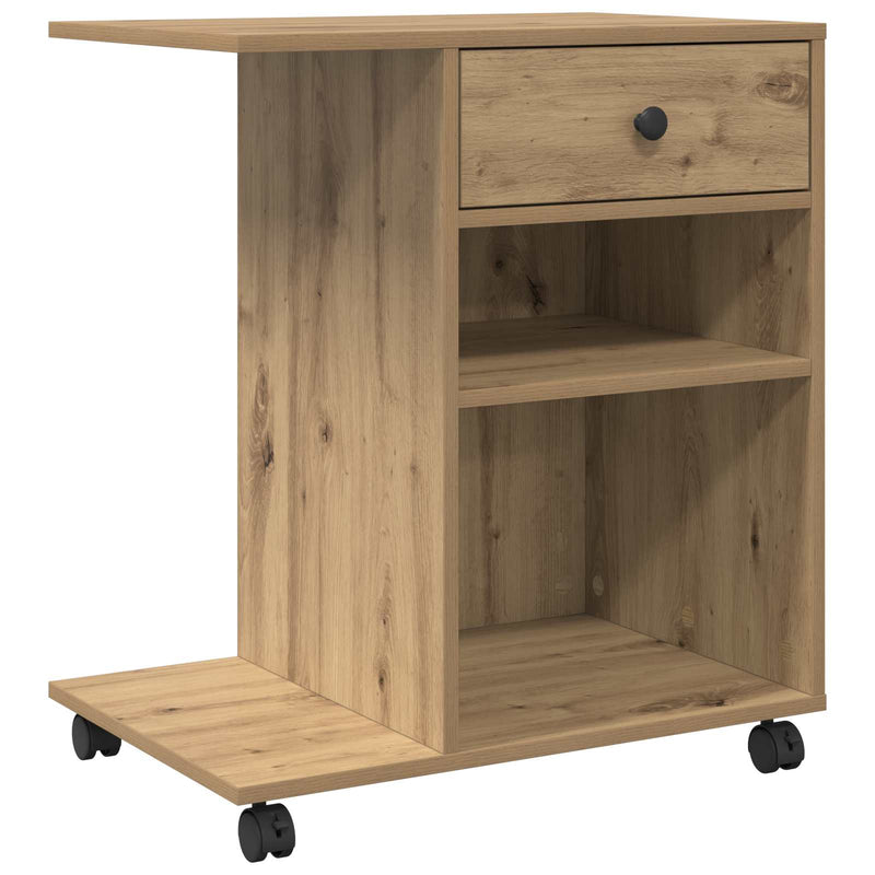 Load image into Gallery viewer, Vidaxl printerstand ambachtelijk eiken 60 x 40 x 68.5 cm bewerkt hout
