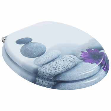 Vidaxl zachte sluit toiletbril grijs 44 x 38 cm mdf-plaat
