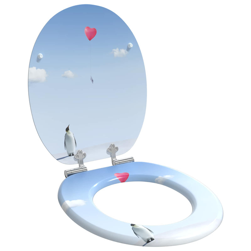 Load image into Gallery viewer, Vidaxl zachte sluit toiletbril blauw 44 x 38 cm mdf-plaat
