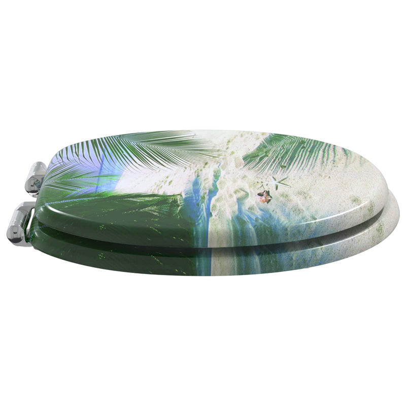 Load image into Gallery viewer, Vidaxl zachte sluit toiletbril groen 44 x 38 cm mdf-plaat

