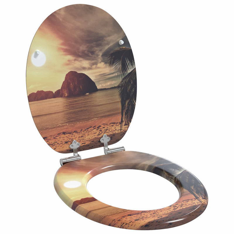 Load image into Gallery viewer, Vidaxl zachte sluit toiletbril oranje 44 x 38 cm mdf-plaat
