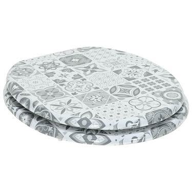Vidaxl zachte sluit toiletbril grijs 44 x 38 cm mdf-plaat