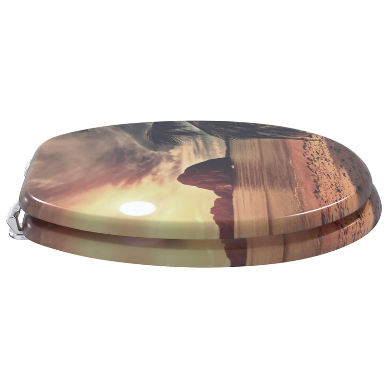 Load image into Gallery viewer, Vidaxl zachte sluit toiletbril oranje 44 x 38 cm mdf-plaat
