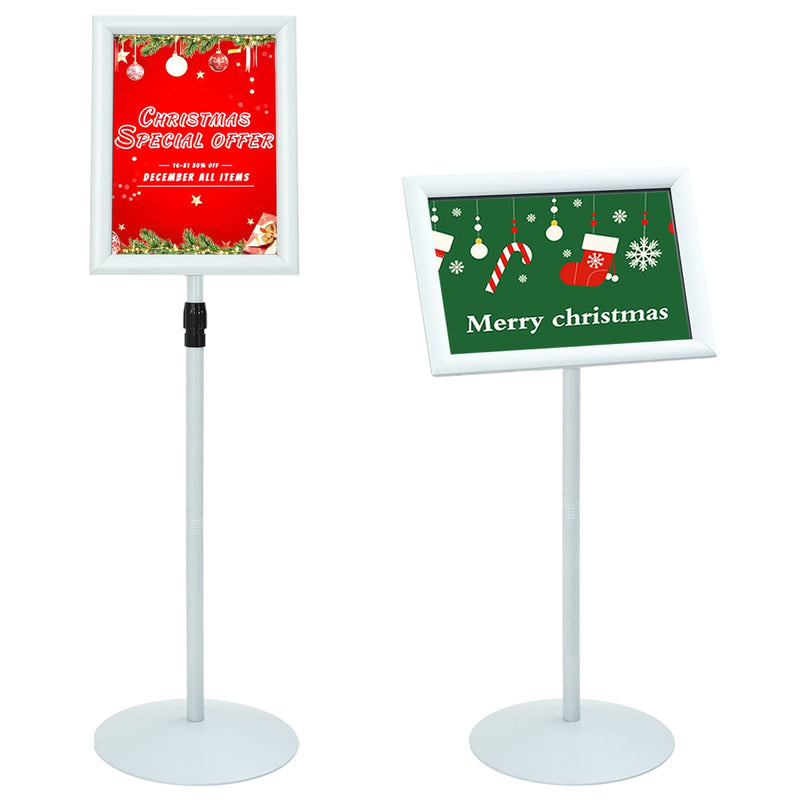 Load image into Gallery viewer, Vidaxl pedestal posterstand zilver 33 x 33 x 126 cm pvc en staal
