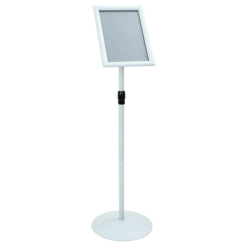 Load image into Gallery viewer, Vidaxl pedestal posterstand zilver 33 x 33 x 123 cm pvc en staal
