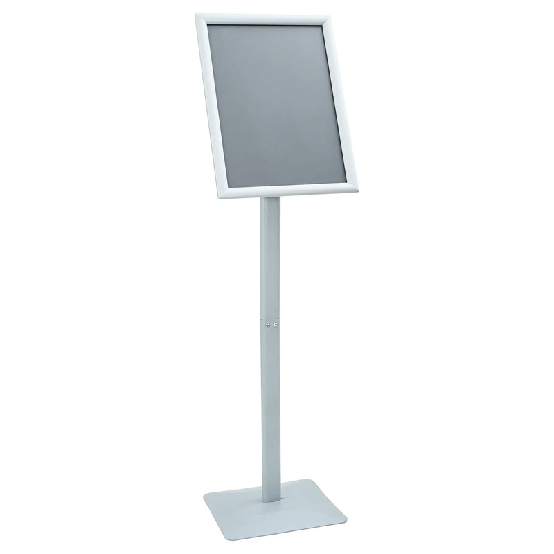 Load image into Gallery viewer, Vidaxl pedestal posterstand zilver 32,5 x 27 x 126 cm pvc en gietijzer
