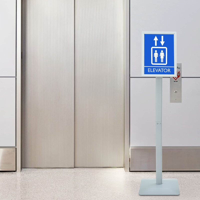 Load image into Gallery viewer, Vidaxl pedestal posterstand zilver 32 x 27 x 119 cm pvc en gietijzer
