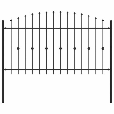 Vidaxl spike fence zwart 200 x 150 cm gepoedercoat staal