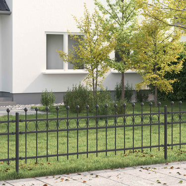 Vidaxl ringhek zwart 200 x 130 cm gepoedercoat staal