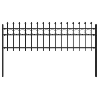 Vidaxl ringhek zwart 200 x 130 cm gepoedercoat staal