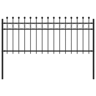 Vidaxl ringhek zwart 200 x 130 cm gepoedercoat staal