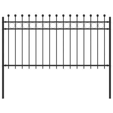 Vidaxl ringhek zwart 200 x 150 cm gepoedercoat staal