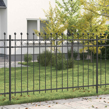 Vidaxl ringhek zwart 200 x 130 cm gepoedercoat staal