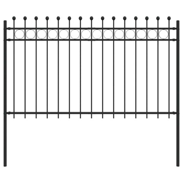 Vidaxl ringhek zwart 200 x 130 cm gepoedercoat staal