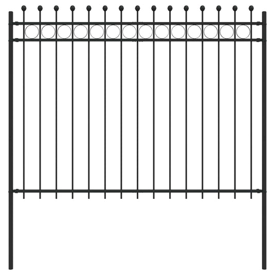 Vidaxl ringhek zwart 200 x 200 cm gepoedercoat staal