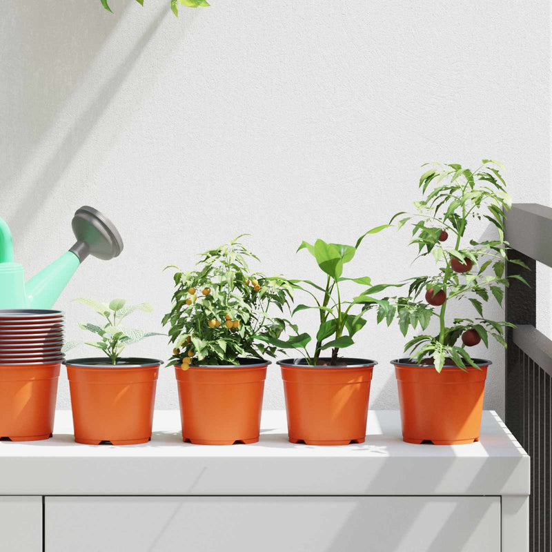 Load image into Gallery viewer, Vidaxl bloempot 200 pcs terracotta ø 15 x 12.5 cm kunststof
