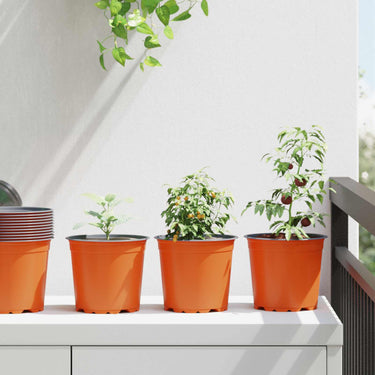 Vidaxl bloempot 200 pcs terracotta ø 15 x 13 cm kunststof